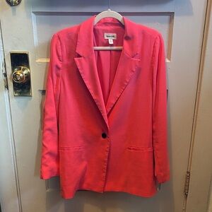 Open Edit Women’s Oversized Blazer Size Small- Hot pink